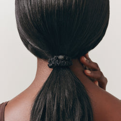 Pure Silk Skinny Scrunchies Back to Basics Black