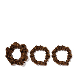 Pure Silk Scrunchies Back to Basics – Dark Brown